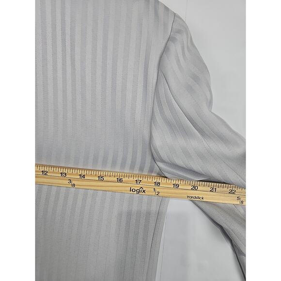 Falcone Longline Boy's Blazer 90s Suit Jacket 20R Pinstripe Gray - Picture 3 of 10